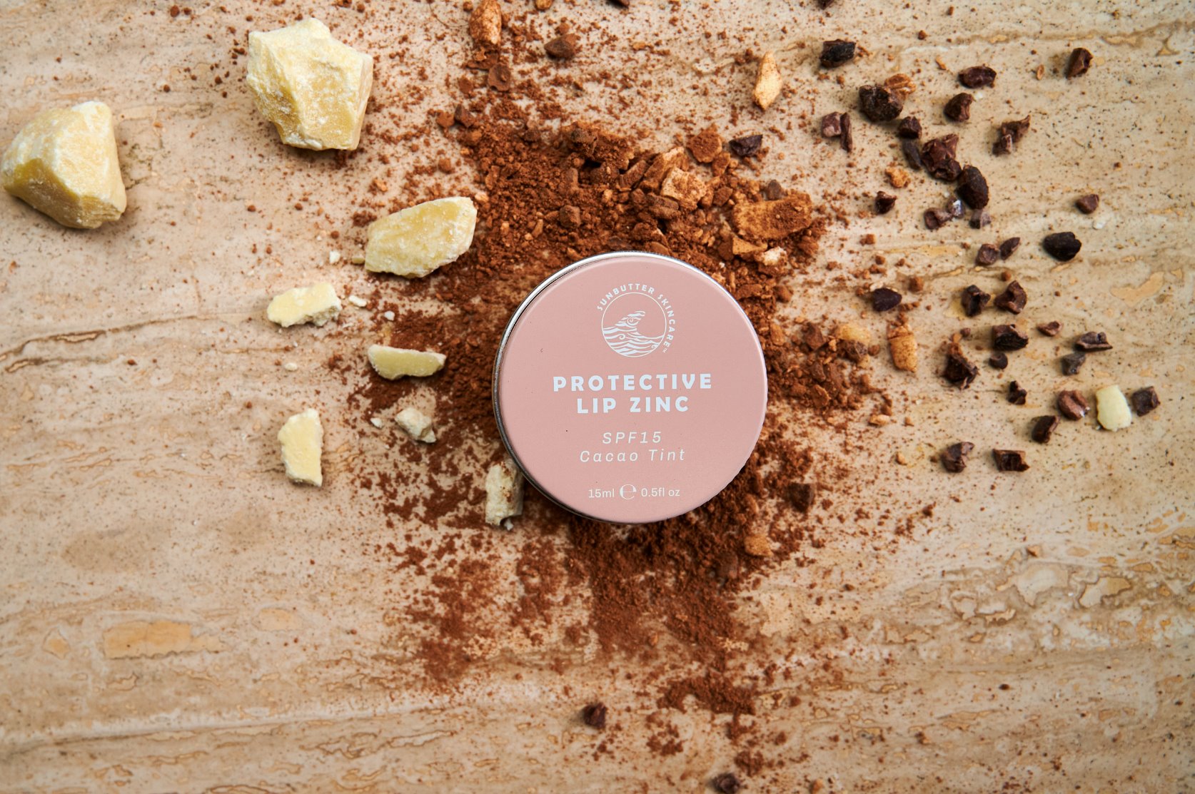 SPF15 Protective Lip Zinc - Cacao Tint SunButter Skincare