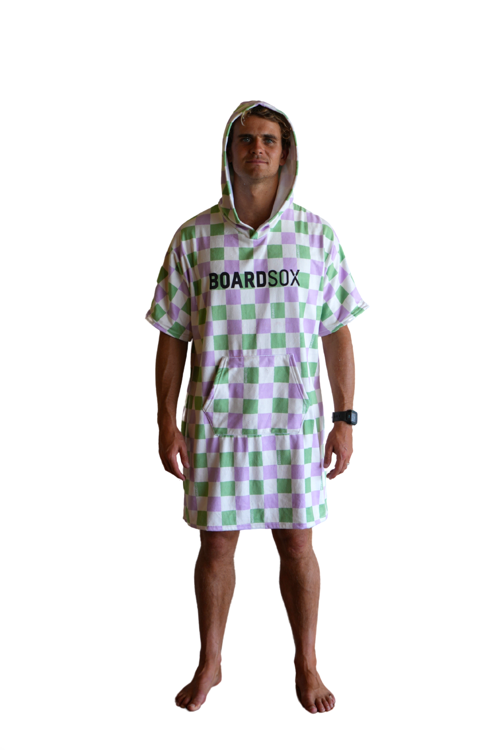 The Alana Check- Boardsox Hooded Towel + Surf Poncho