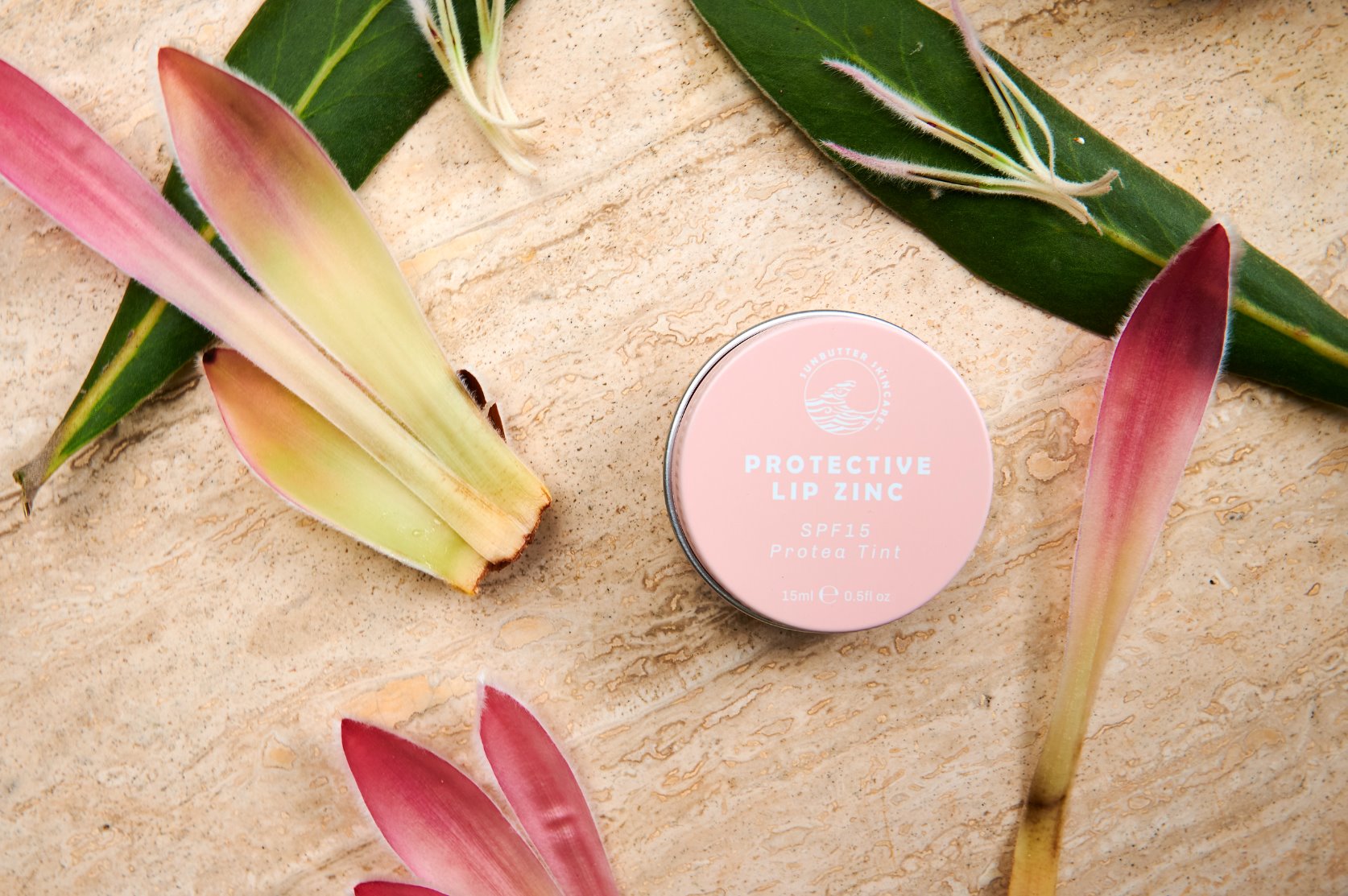 SPF15 Protective Lip Zinc - Protea Tint SunButter Skincare
