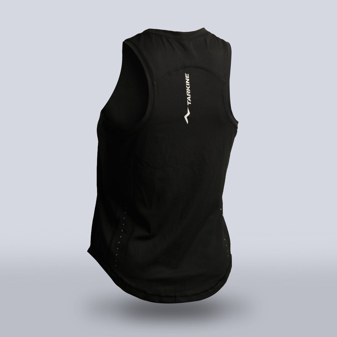 Women's Black Eco-Light Running Singlet - Premium from TARKINE RUNNING - Just $60! Shop now at TARKINE RUNNING