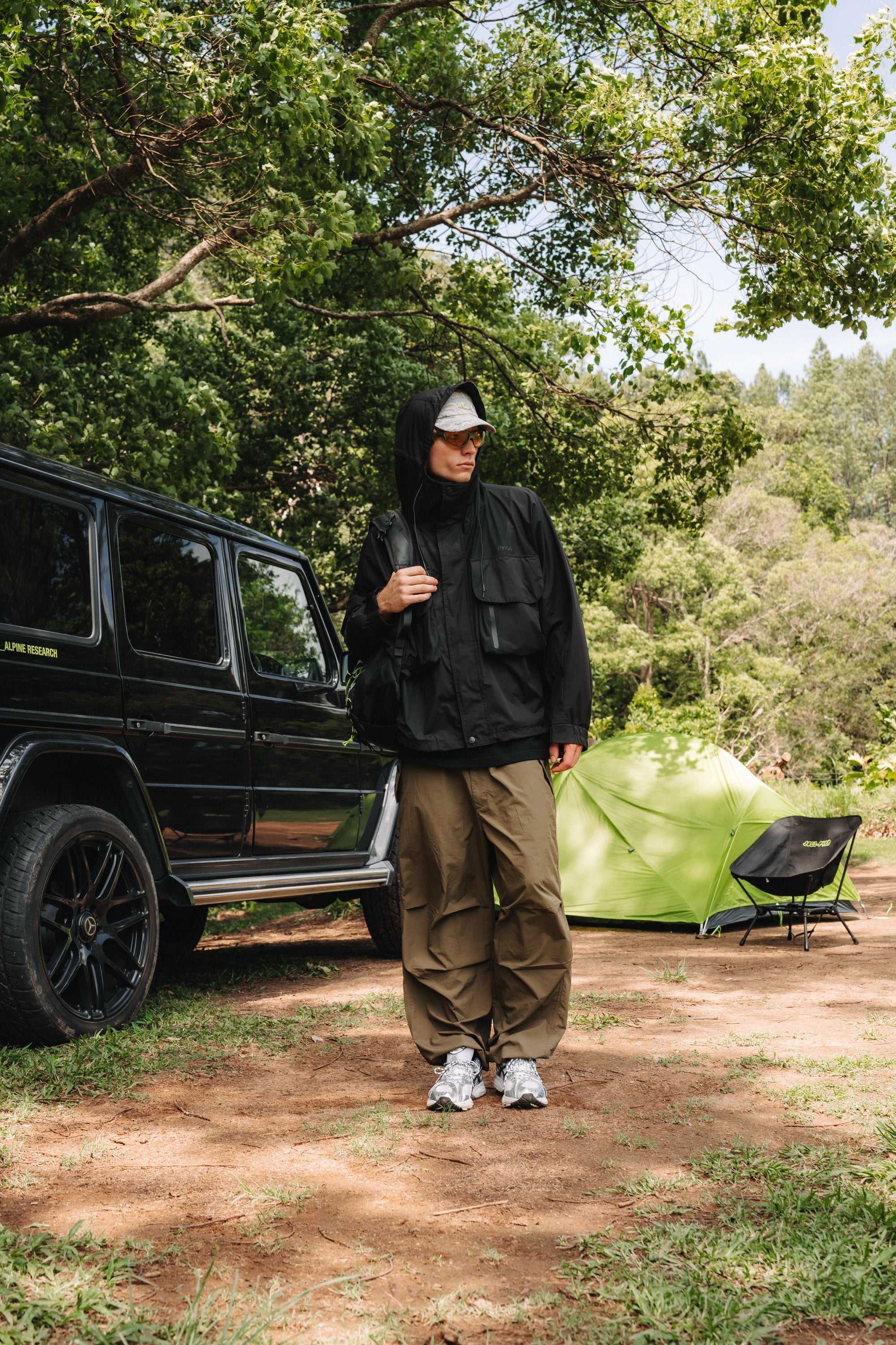 NYLON PARACHUTE PANT OLIVE