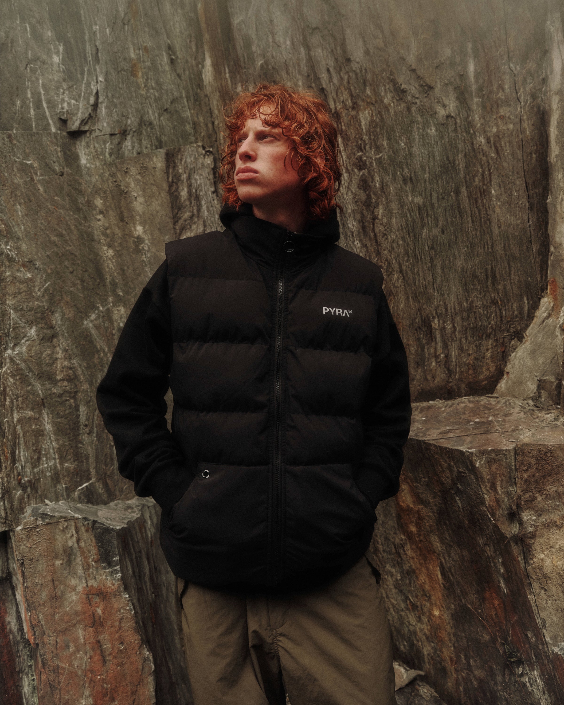 Sleeveless Puffa Vest Black