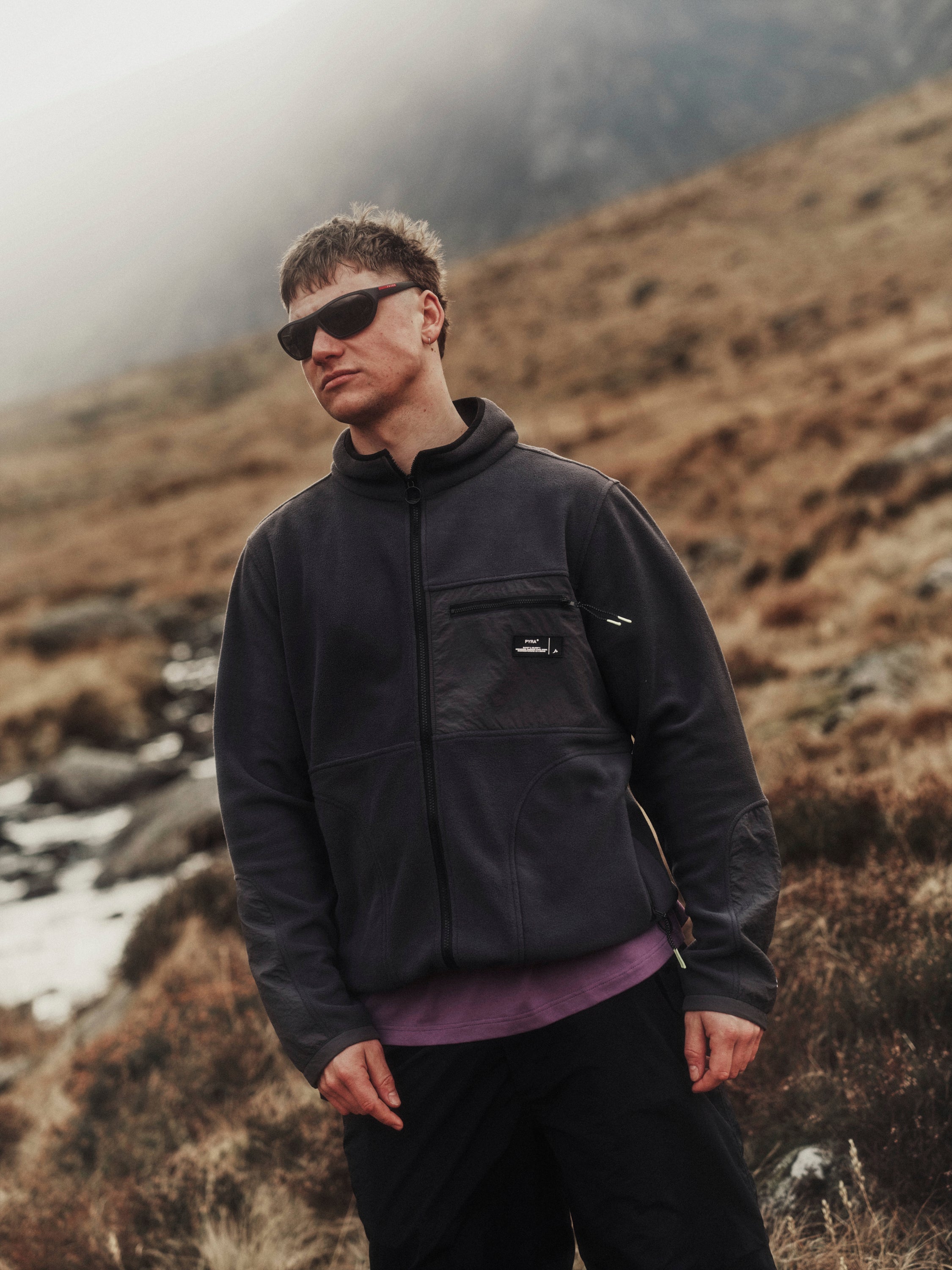 ALPINE FLEECE JACKET- STEEL