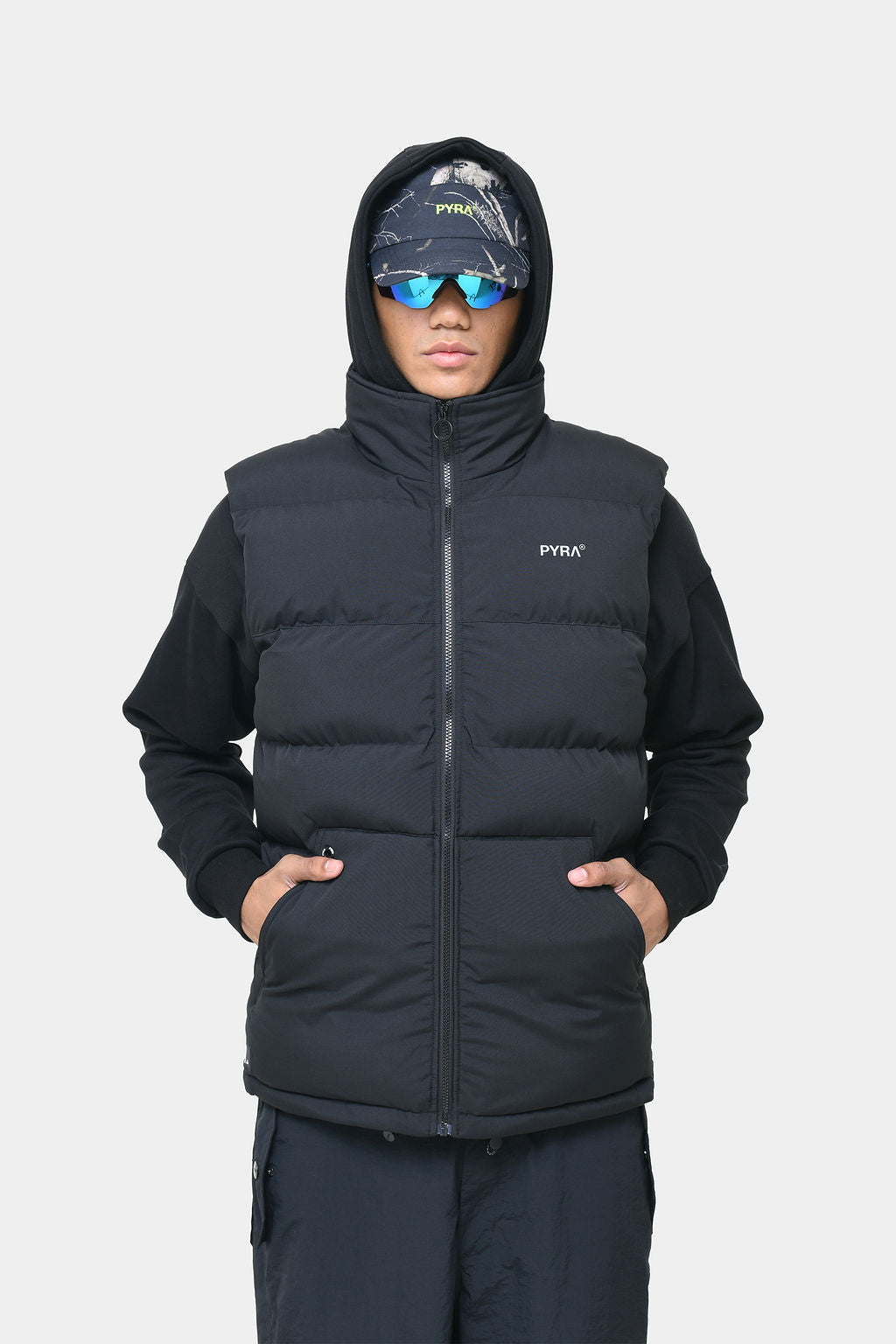 Sleeveless Puffa Vest Black