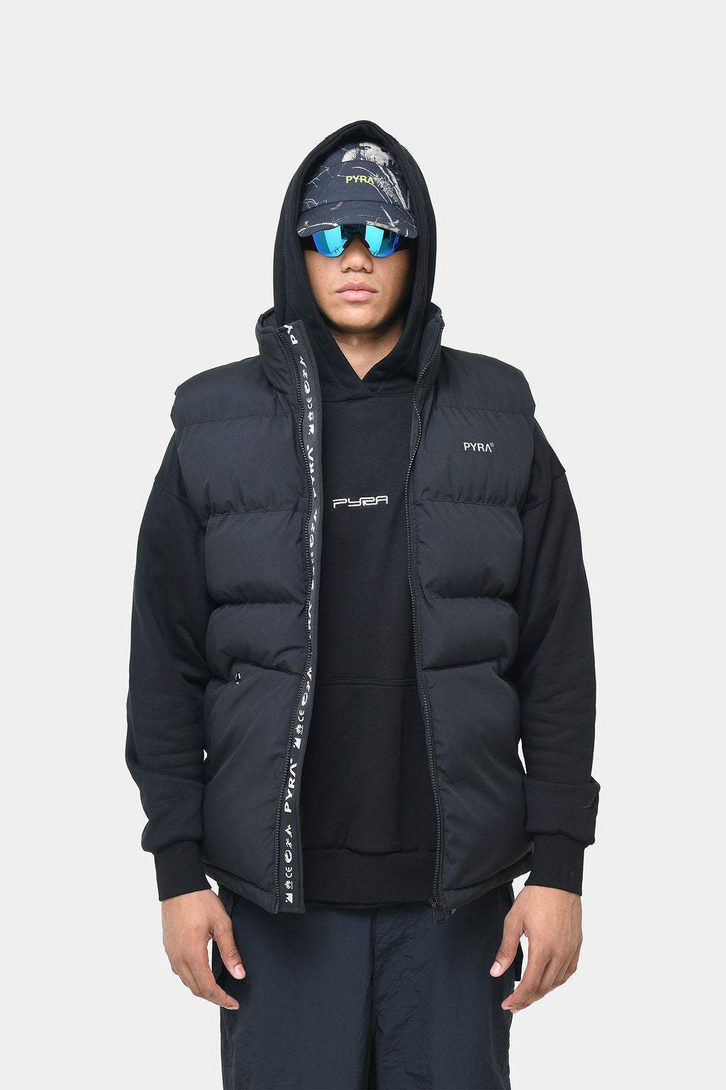 Sleeveless Puffa Vest Black
