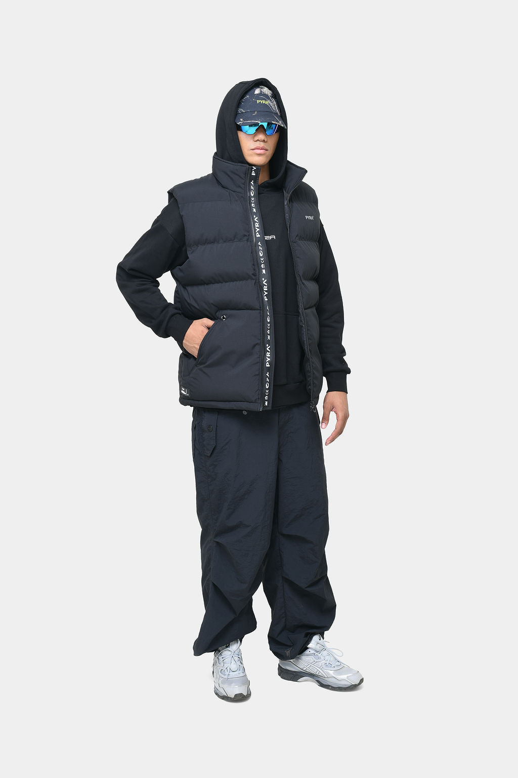 Sleeveless Puffa Vest Black