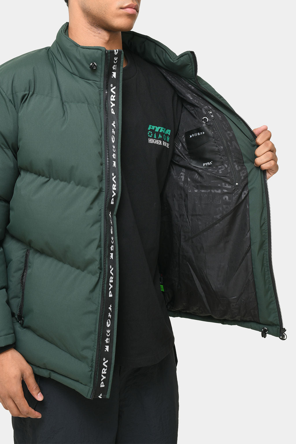 PADDED PUFFA JACKET - OLIVE