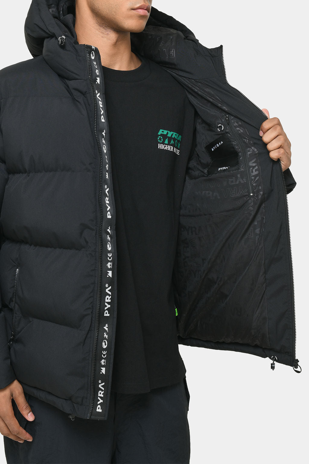 PYRA Alpine Puffa Jacket Black