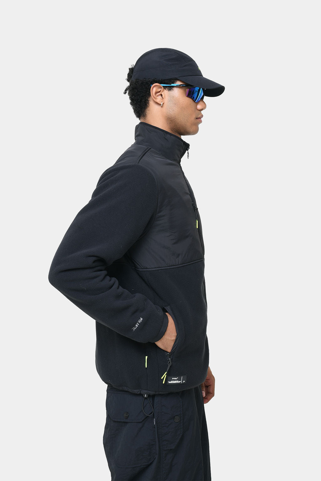 POLARTEC ZIP JACKET - BLACK