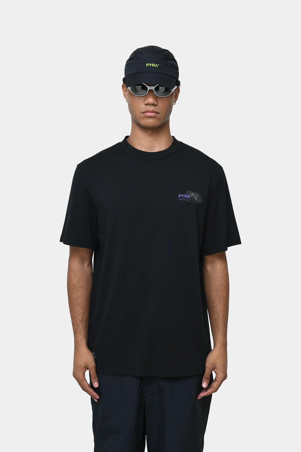 TOPOGRAPHIC TEE- BLACK
