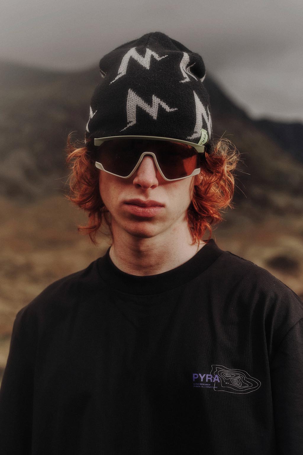 TOPOGRAPHIC TEE- BLACK