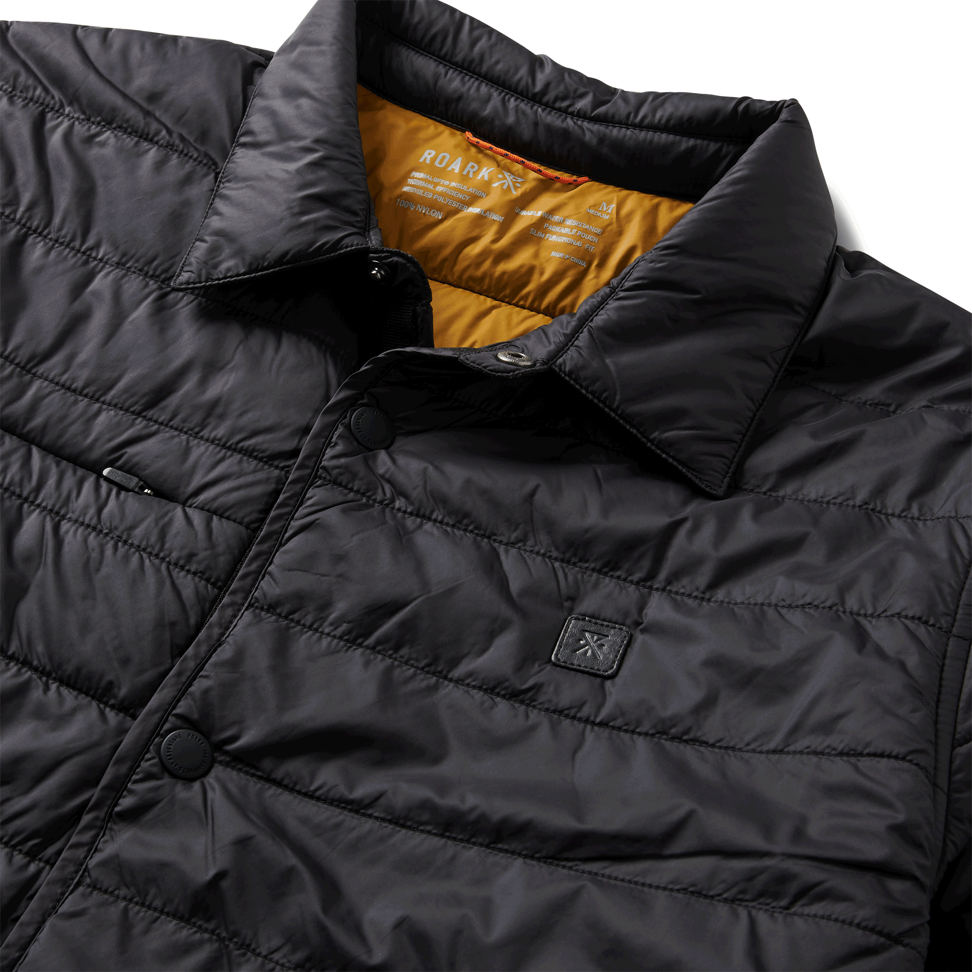 The front close up of Roark men's Chopper Jacket - Black