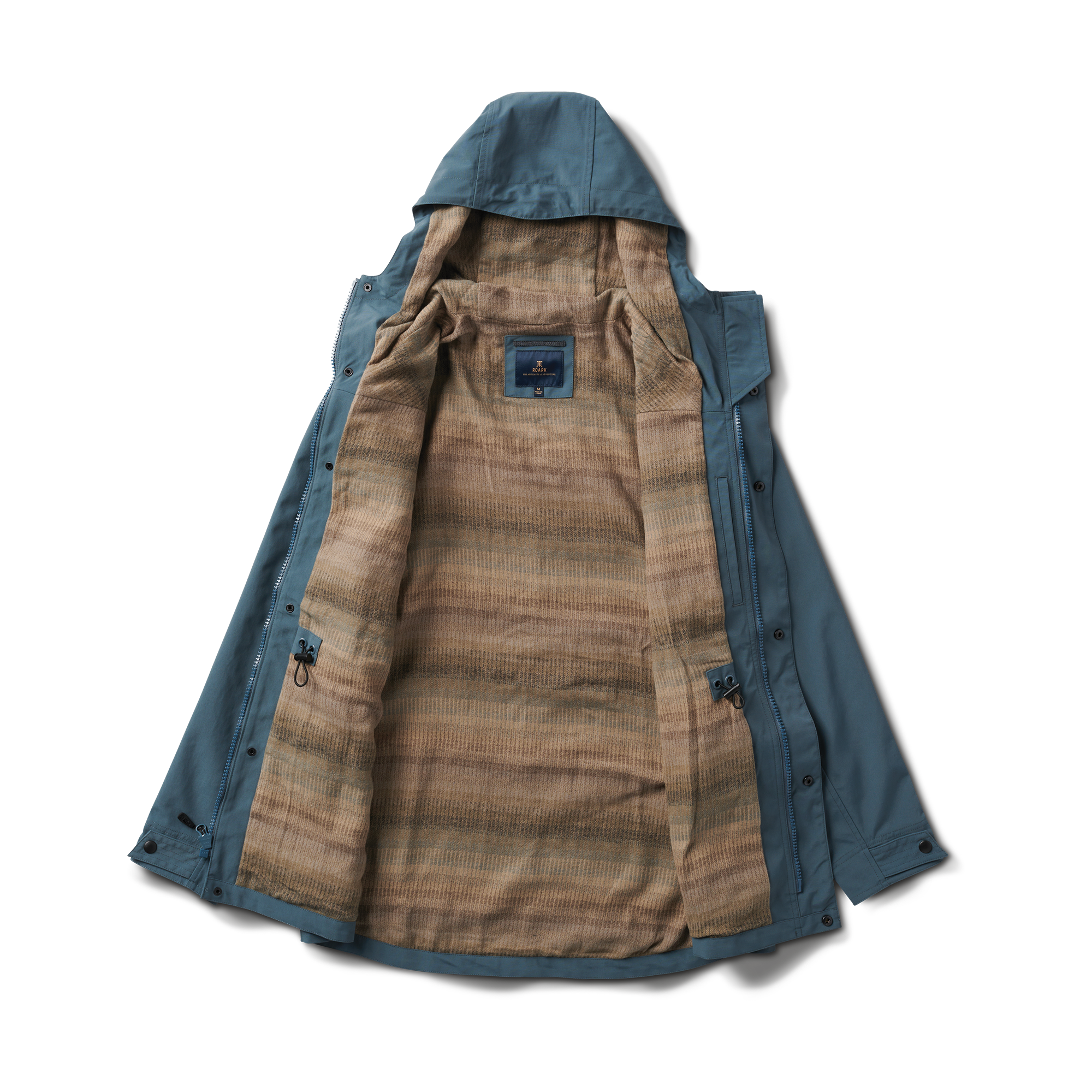 Roark Fjordsman Jacket: Close-up back view in Blue, ideal for a rugged and stylish look.