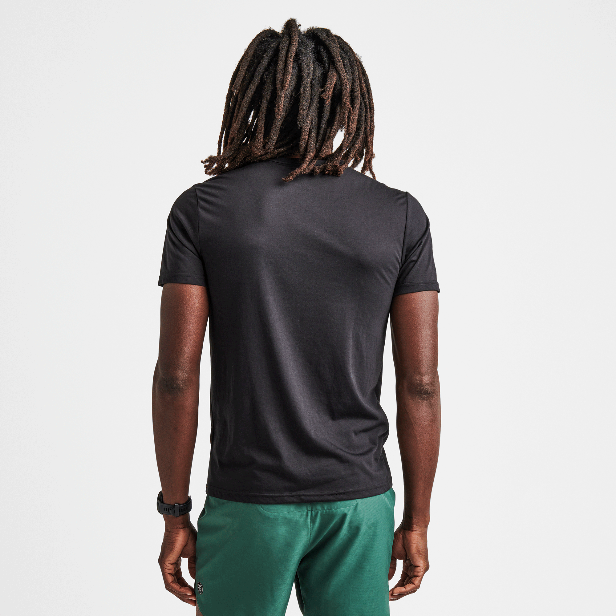 Roark Mathis Core Short Sleeve Tee in Black, showcasing a front view of the tee.