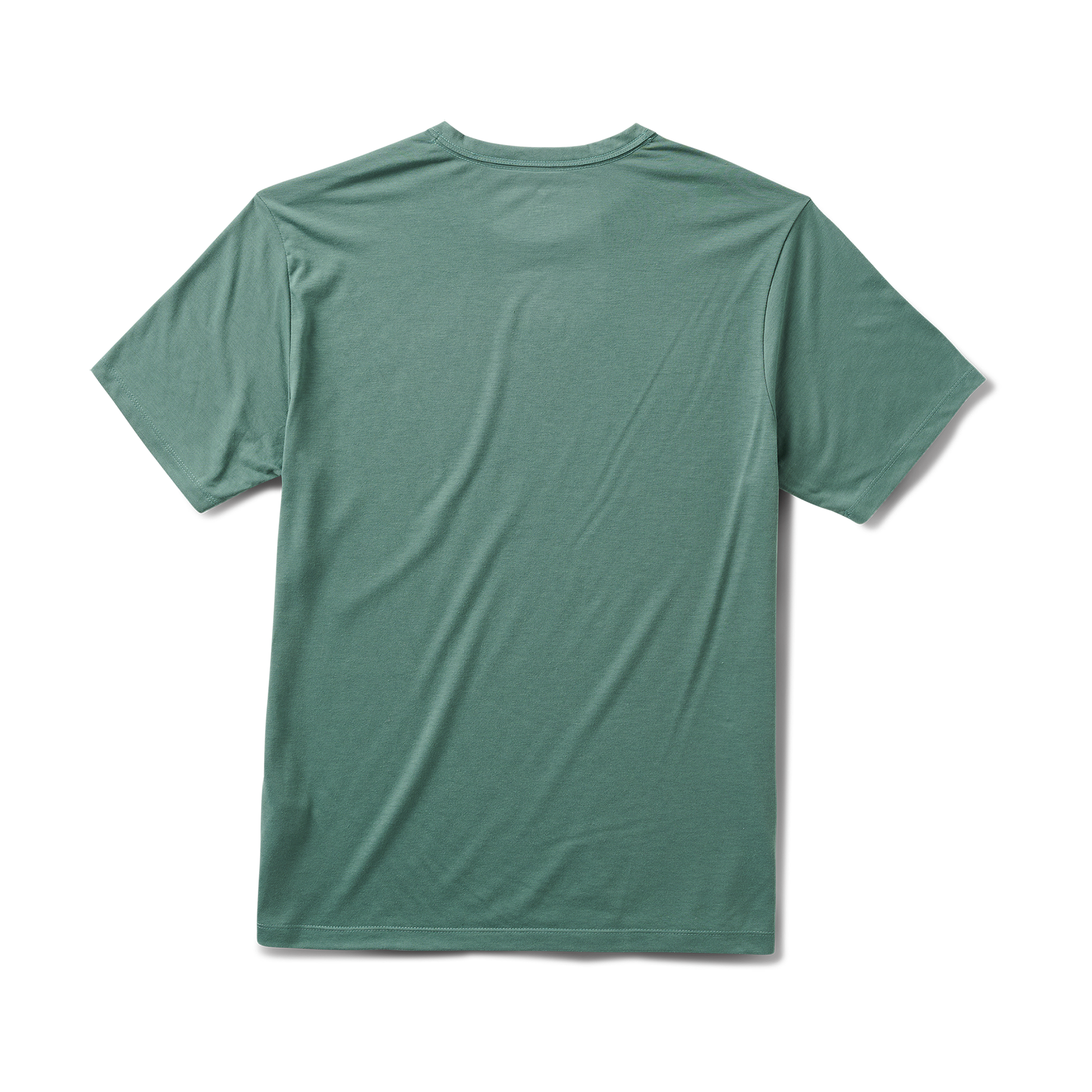 Grey active t-shirt designed for adventure and travel by Roark, featuring durable sleeves for outdoor activities.