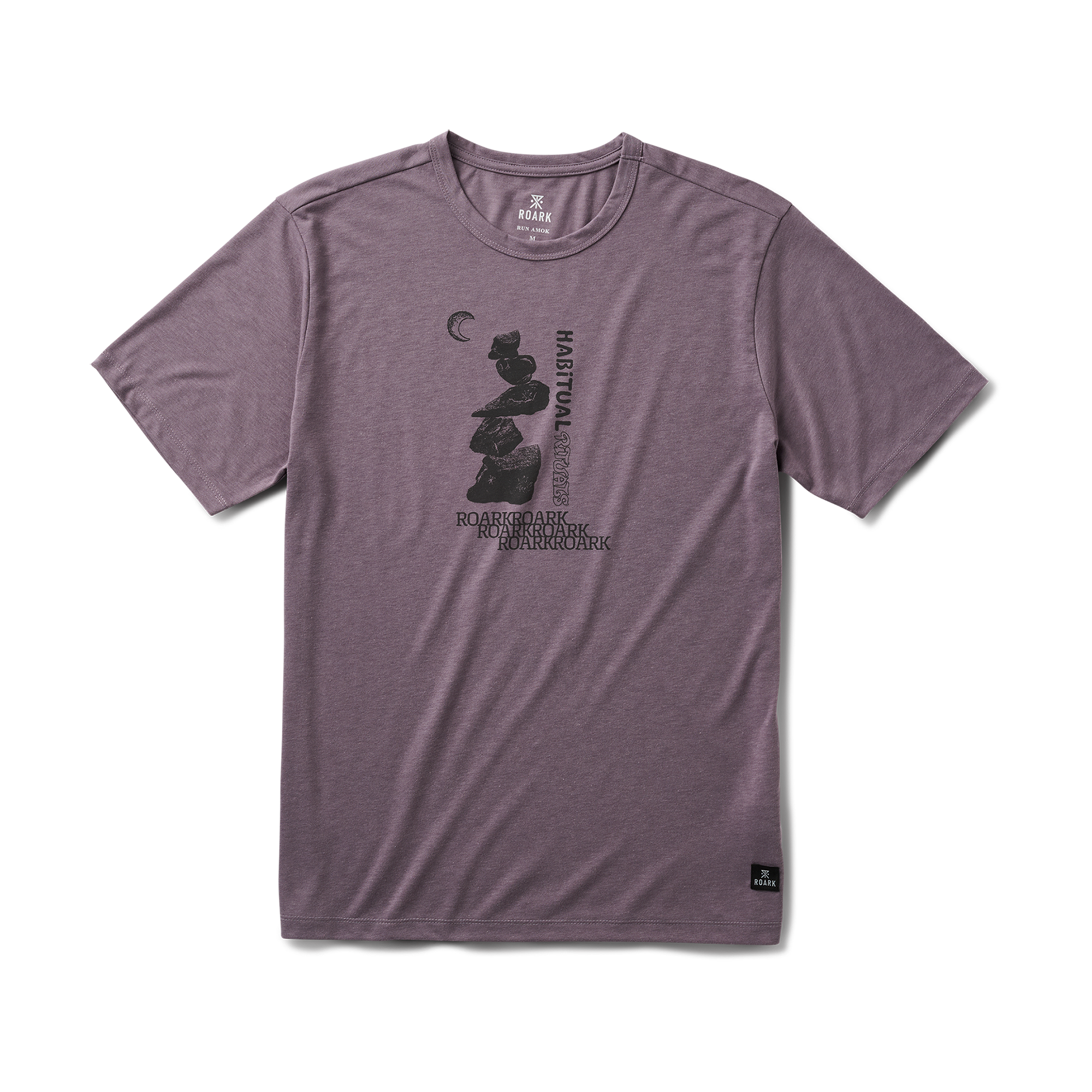 Active grey and white shirt with a dynamic sleeve design, perfect for outdoor adventures and travel, by Roark.