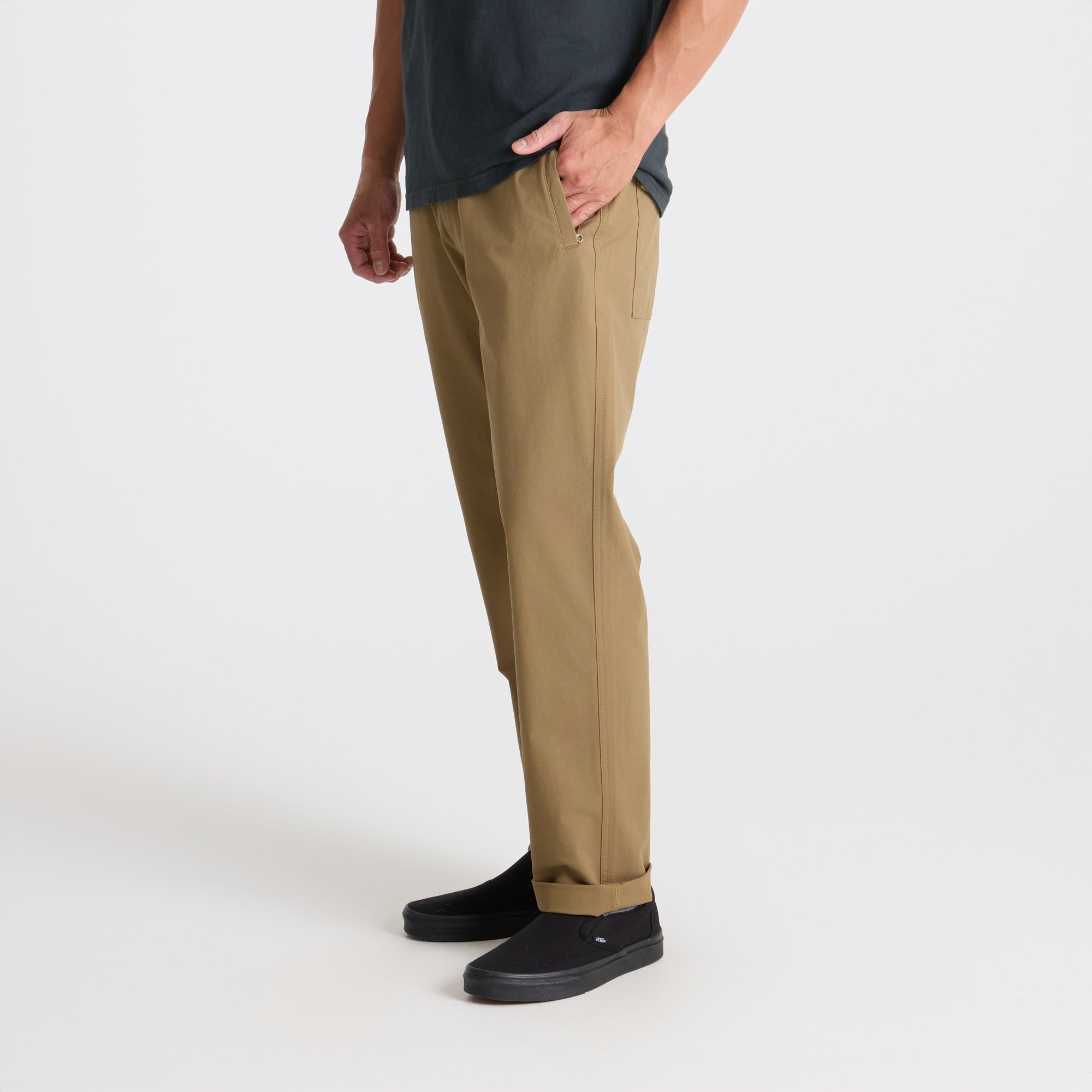 Rugged khaki pants designed for adventure and travel, perfect for outdoor exploration
