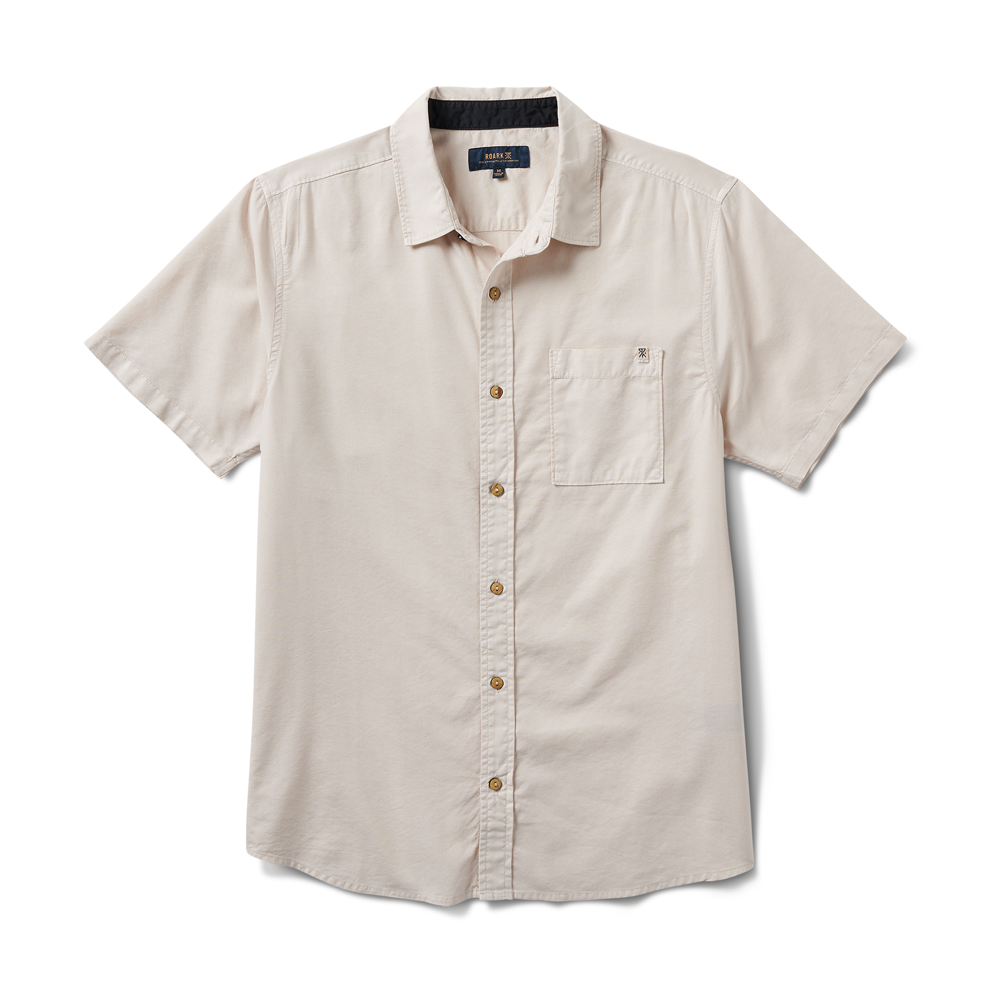 Made To Fade Short Sleeve Button Up Shirt - Washed Bone