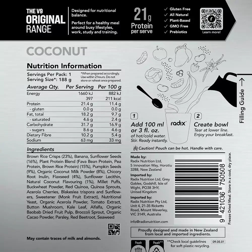 Original Breakfast - Coconut / 400 kcal (1 Serving)