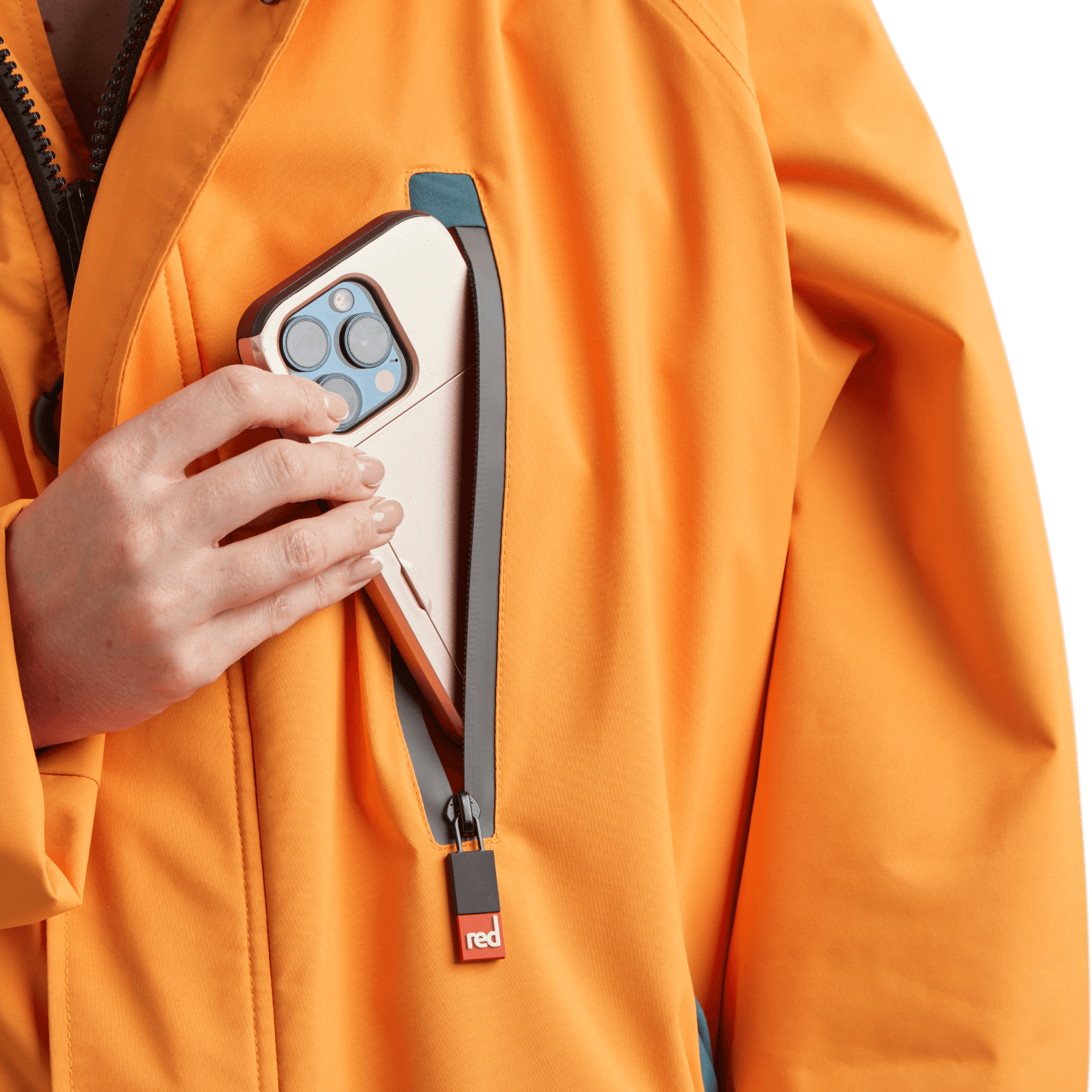 Women's Long Sleeve Dry Waterproof Changing Robe Alter EVO - Bitter Orange