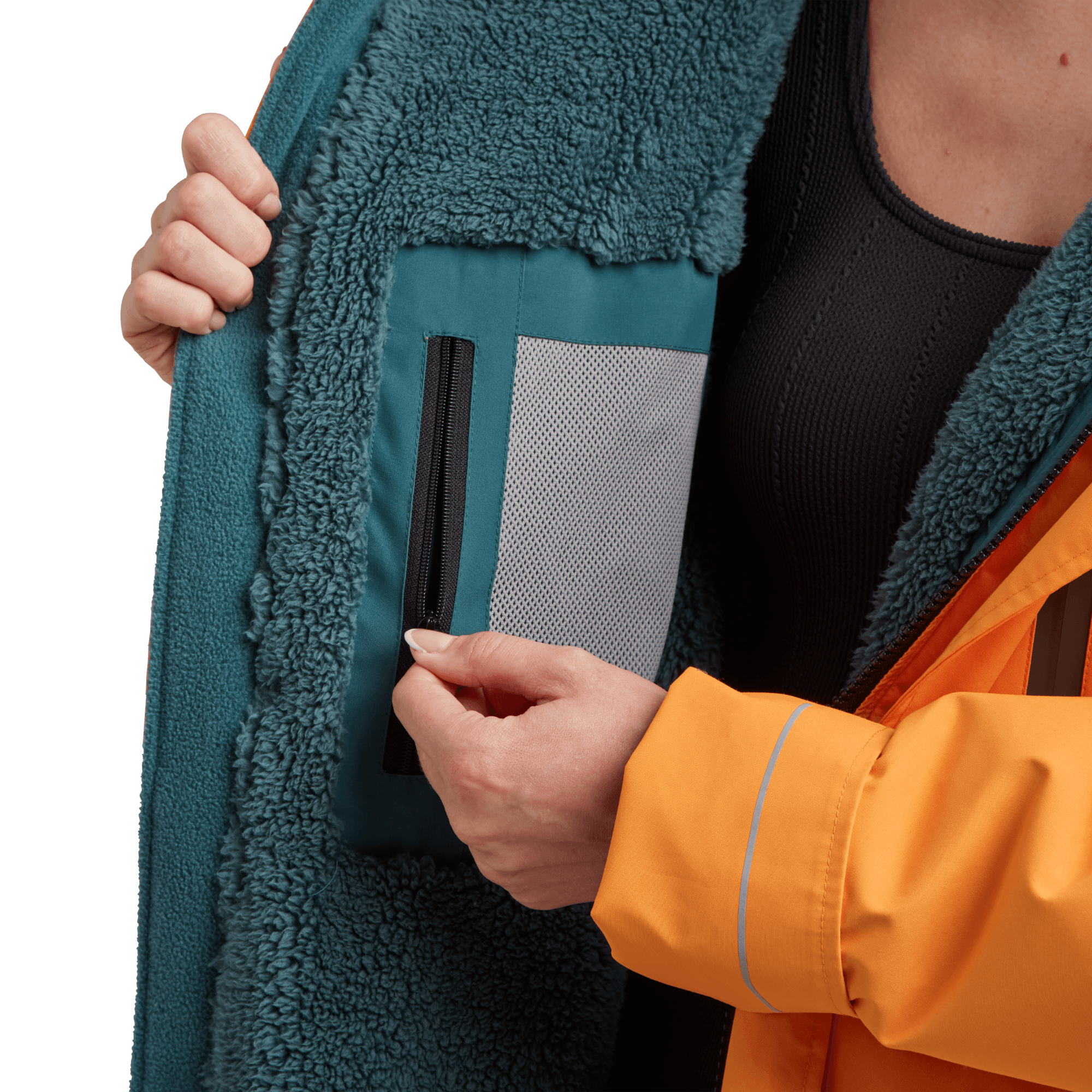 Women's Long Sleeve Dry Waterproof Changing Robe Alter EVO - Bitter Orange