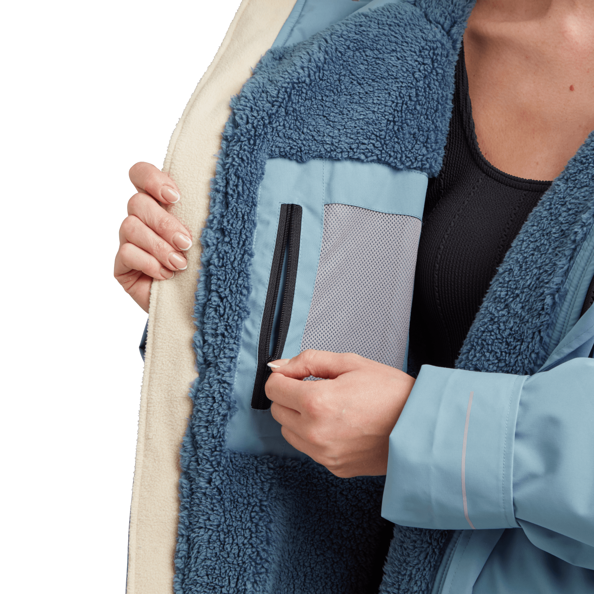 Women's Long Sleeve Dry Waterproof Changing Robe Alter EVO - Alpine Blue