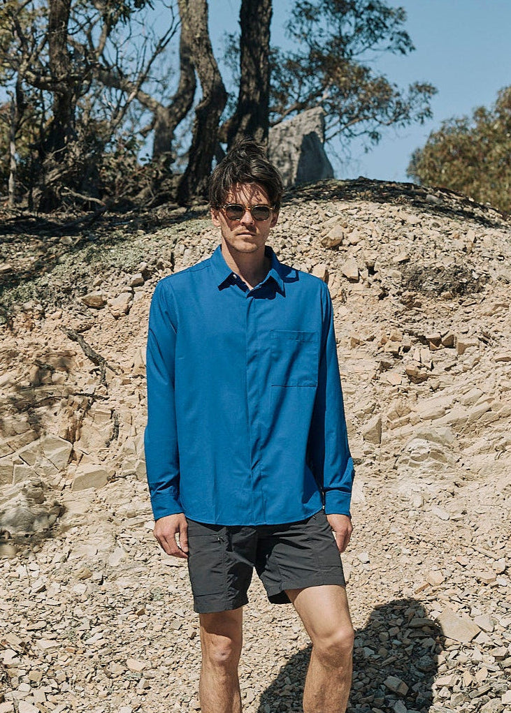 Sun Ray Sun Protective Clothing UPF50+ Sun Shirt True Blue