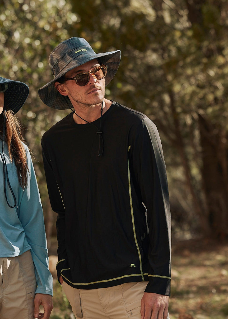 Sun Ray sun protection UPF50+ all g tee mens long sleeve black