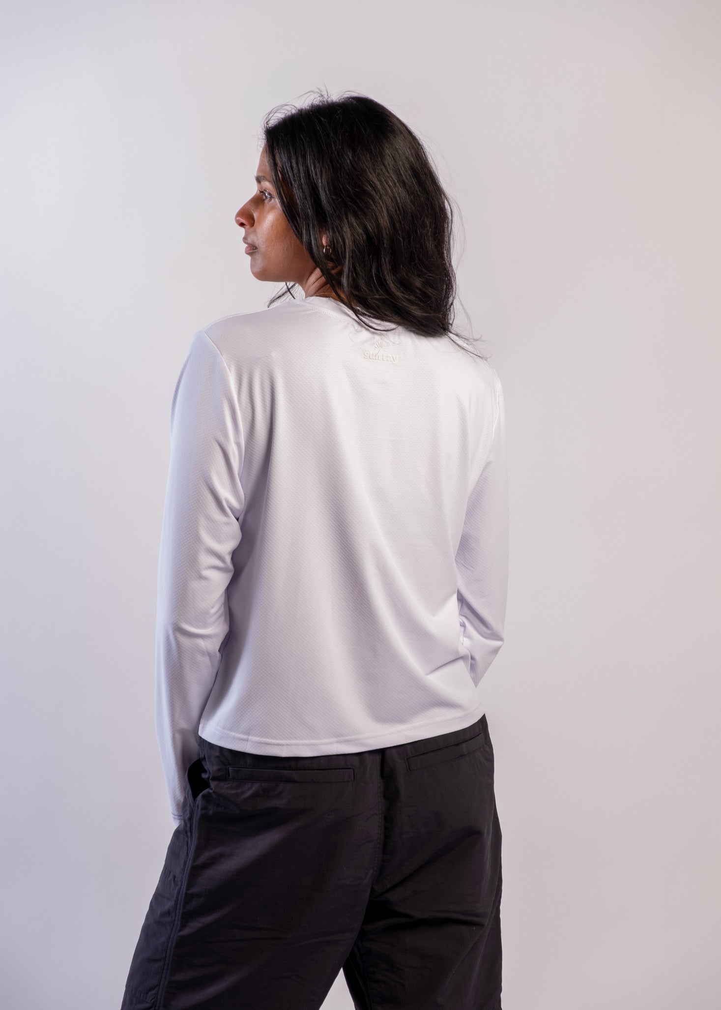 Sun Ray UPF50+ Sun Protection Clothing All G uv Tee long sleeve womens white