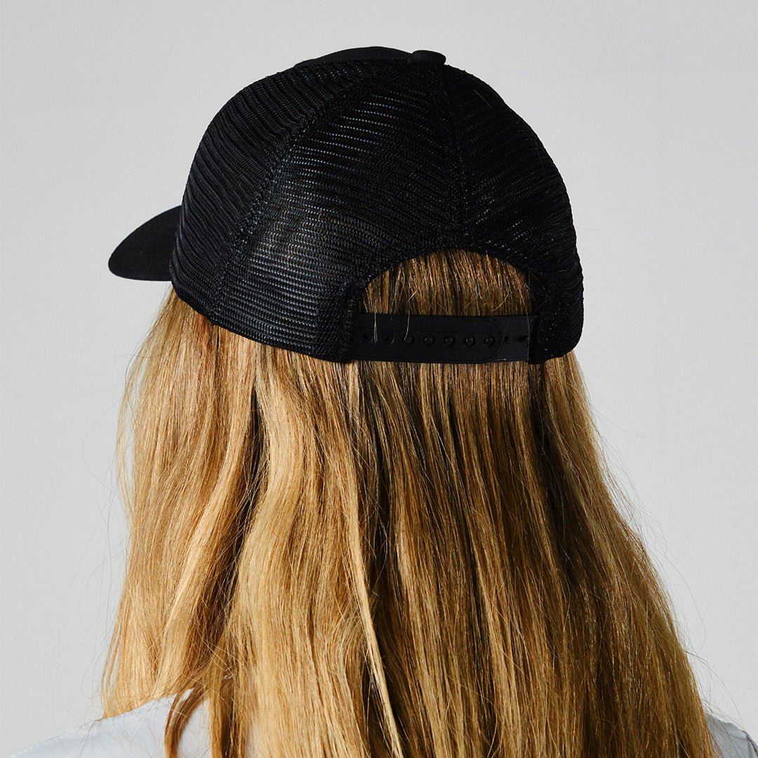 Women's Canopy Trucker Hat Black - Premium caps from TARKINE SPORT - Just $45! Shop now at TARKINE RUNNING
