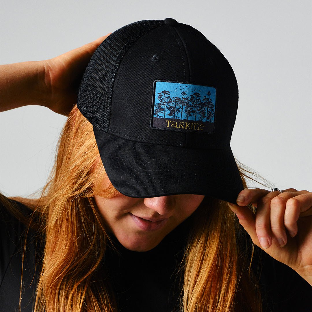 Women's Canopy Trucker Hat Black - Premium caps from TARKINE SPORT - Just $45! Shop now at TARKINE RUNNING