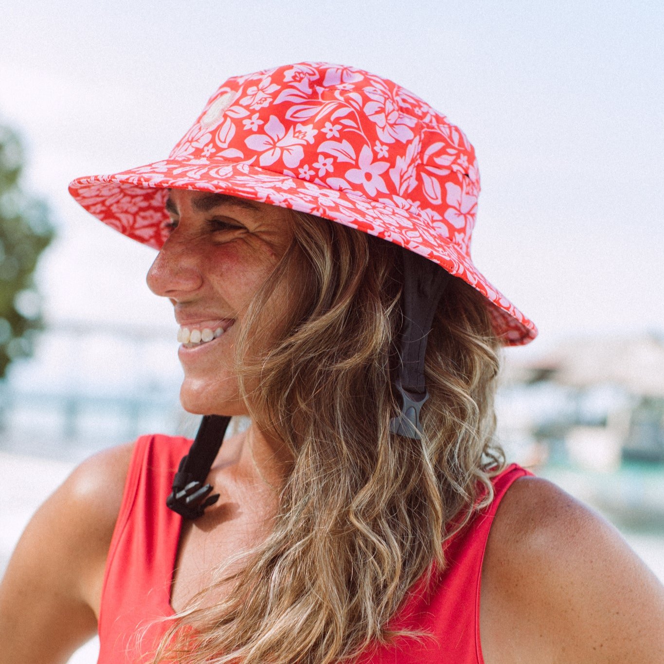 Holiday Floral Surf Hat UPF50+