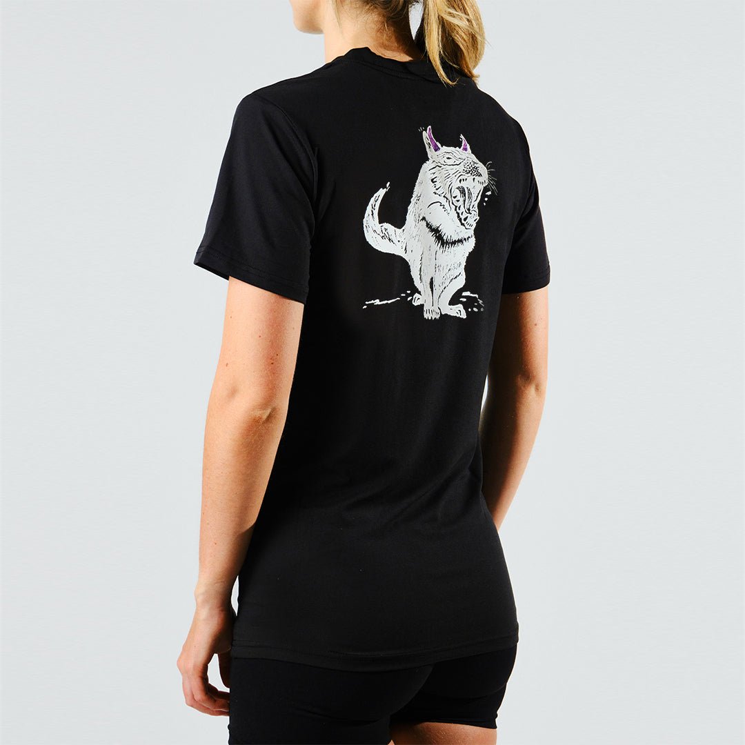 Women's Tarkine Ultra-Eco Run Tee (Tassie Devil Black/Standard Thickness) - Premium from TARKINE SPORT - Just $60! Shop now at TARKINE RUNNING