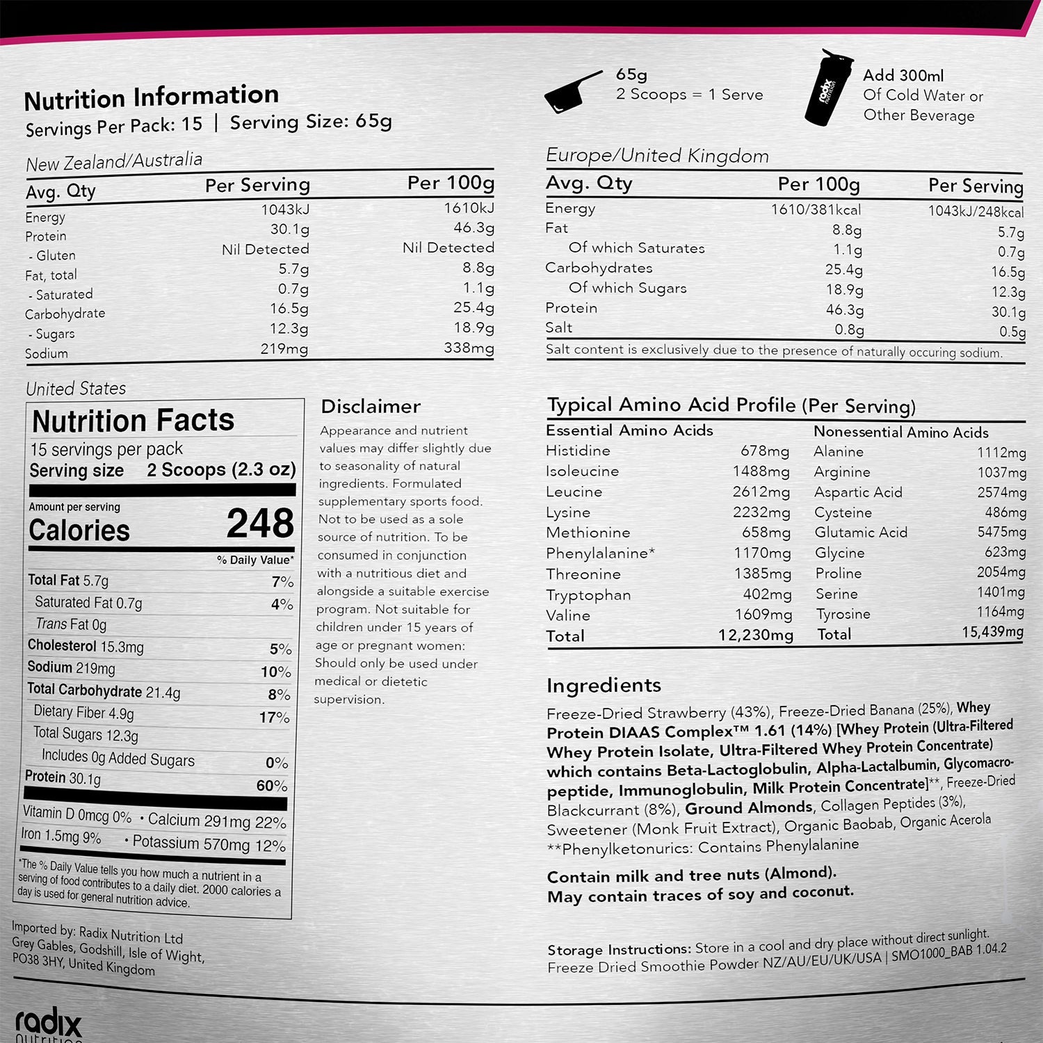 Ultimate Recovery Smoothie - Berry & Banana / Bulk Bag