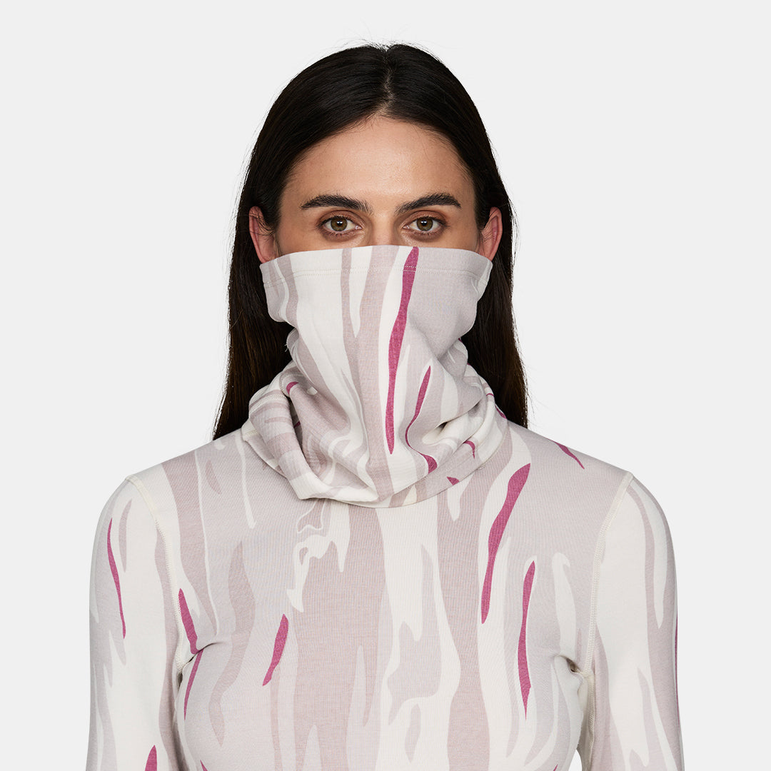 Heavyweight Grid Fleece Merino Neck Gaiter