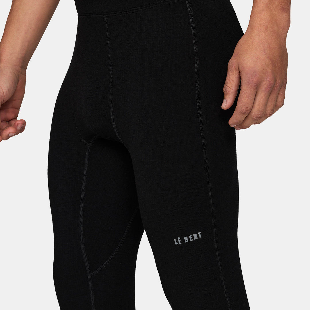 Mens Merino Heavyweight Grid Fleece Base Layer Bottom