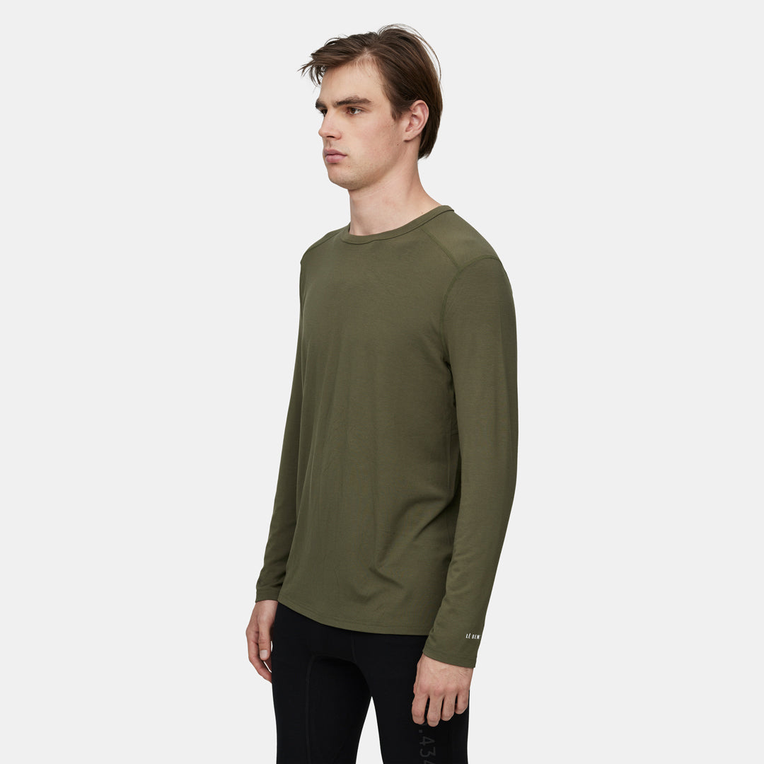 Mens Merino Midweight Base Layer Crew
