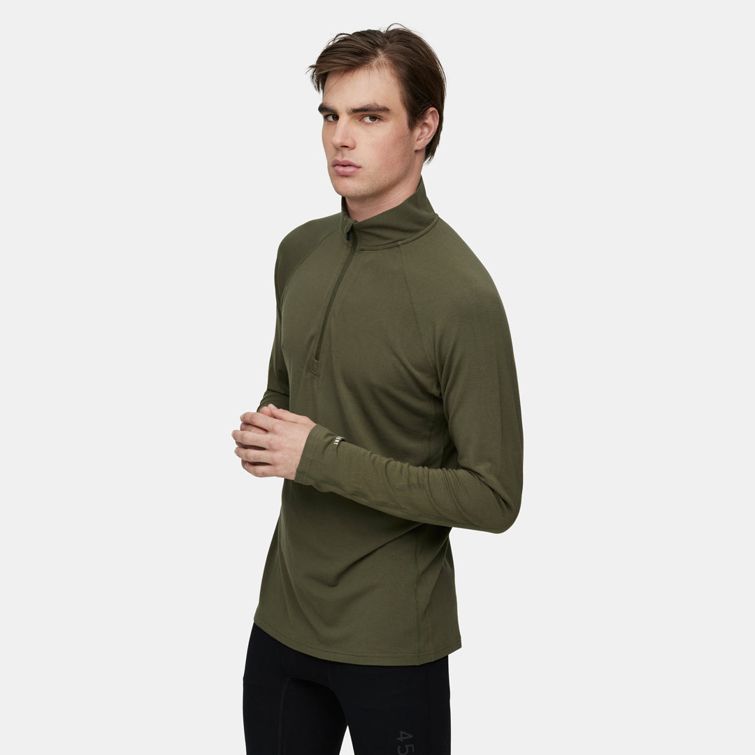 Mens Merino Midweight Base Layer 1/4 Zip