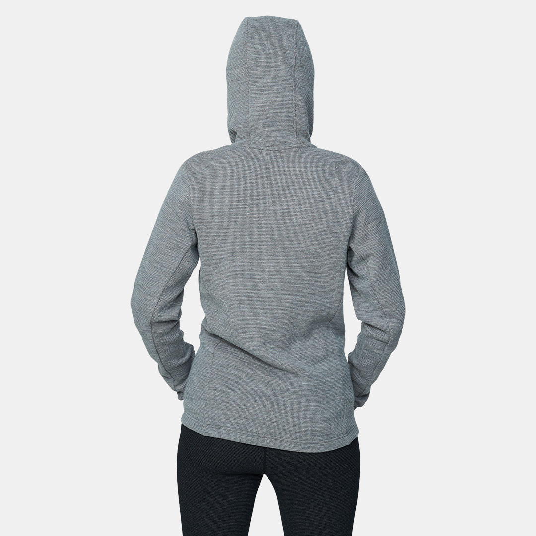 Womens Sentinel Midweight Waffle Knit Zip Hoody