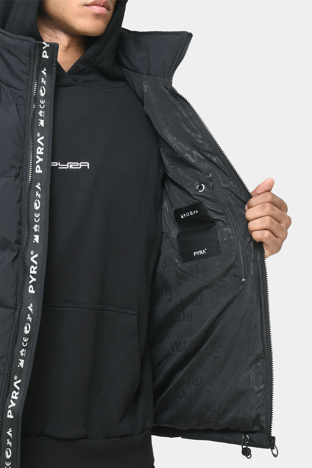 Sleeveless Puffa Vest Black