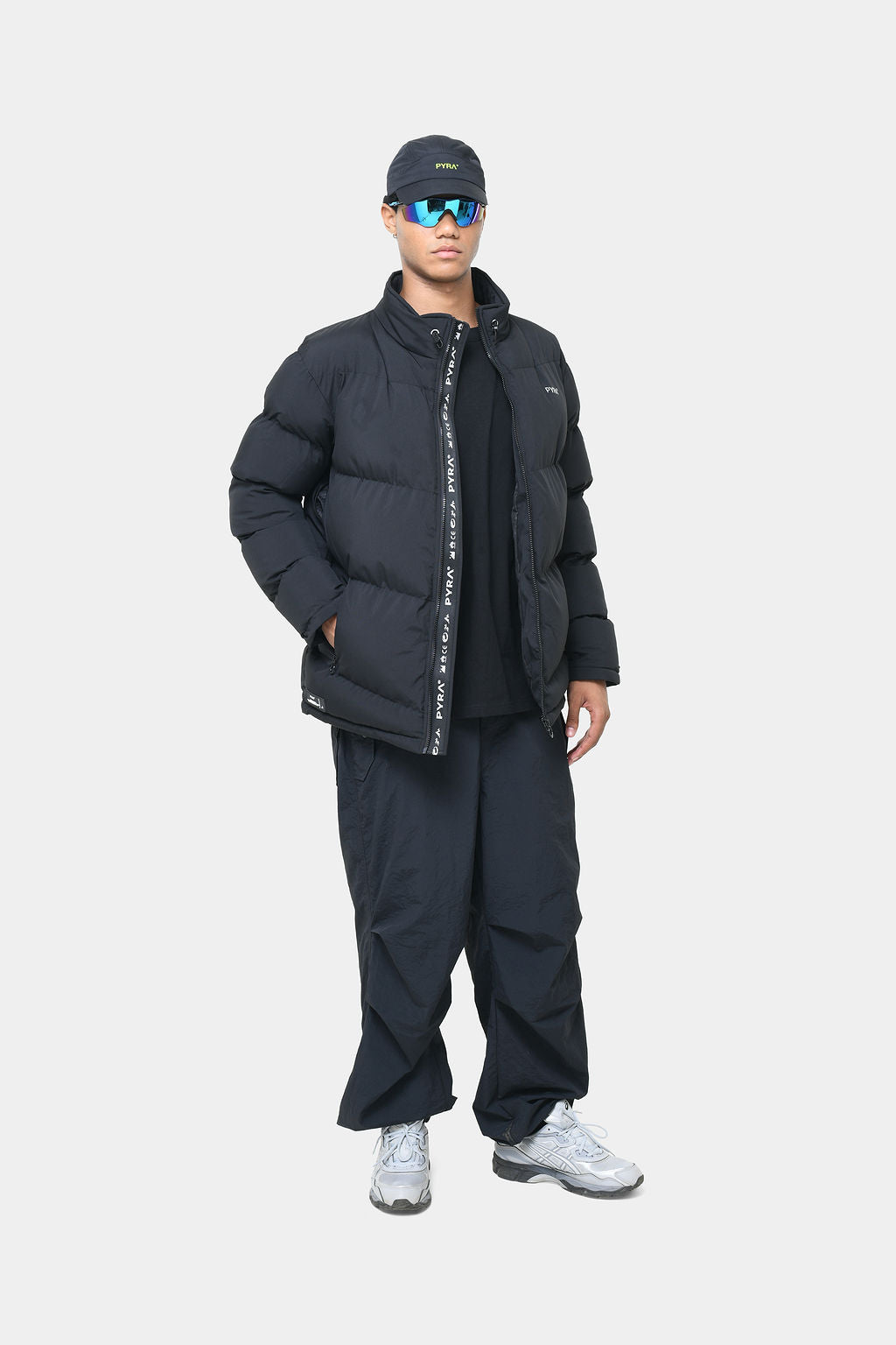 PYRA Padded Puffa Jacket Black