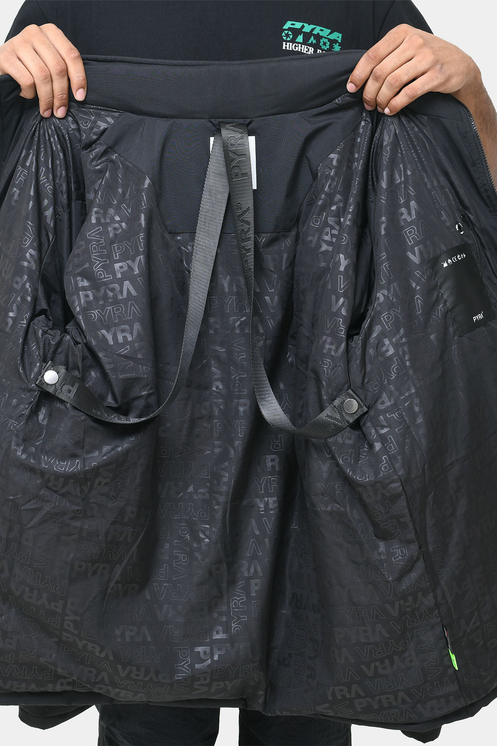 PYRA Padded Puffa Jacket Black