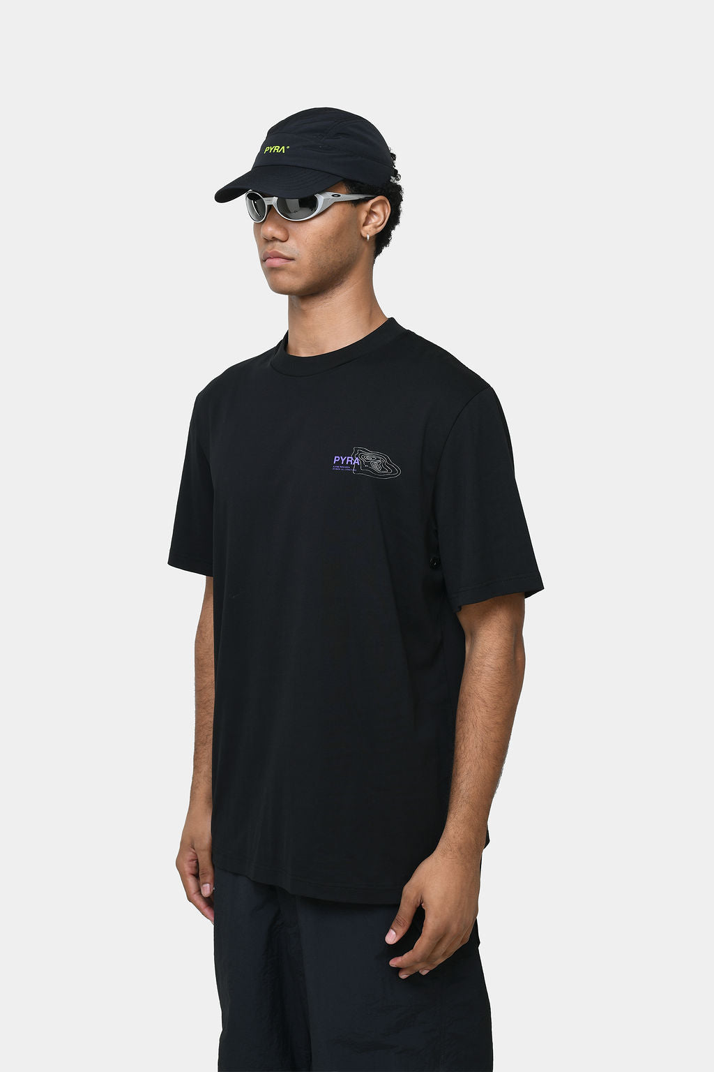 TOPOGRAPHIC TEE- BLACK