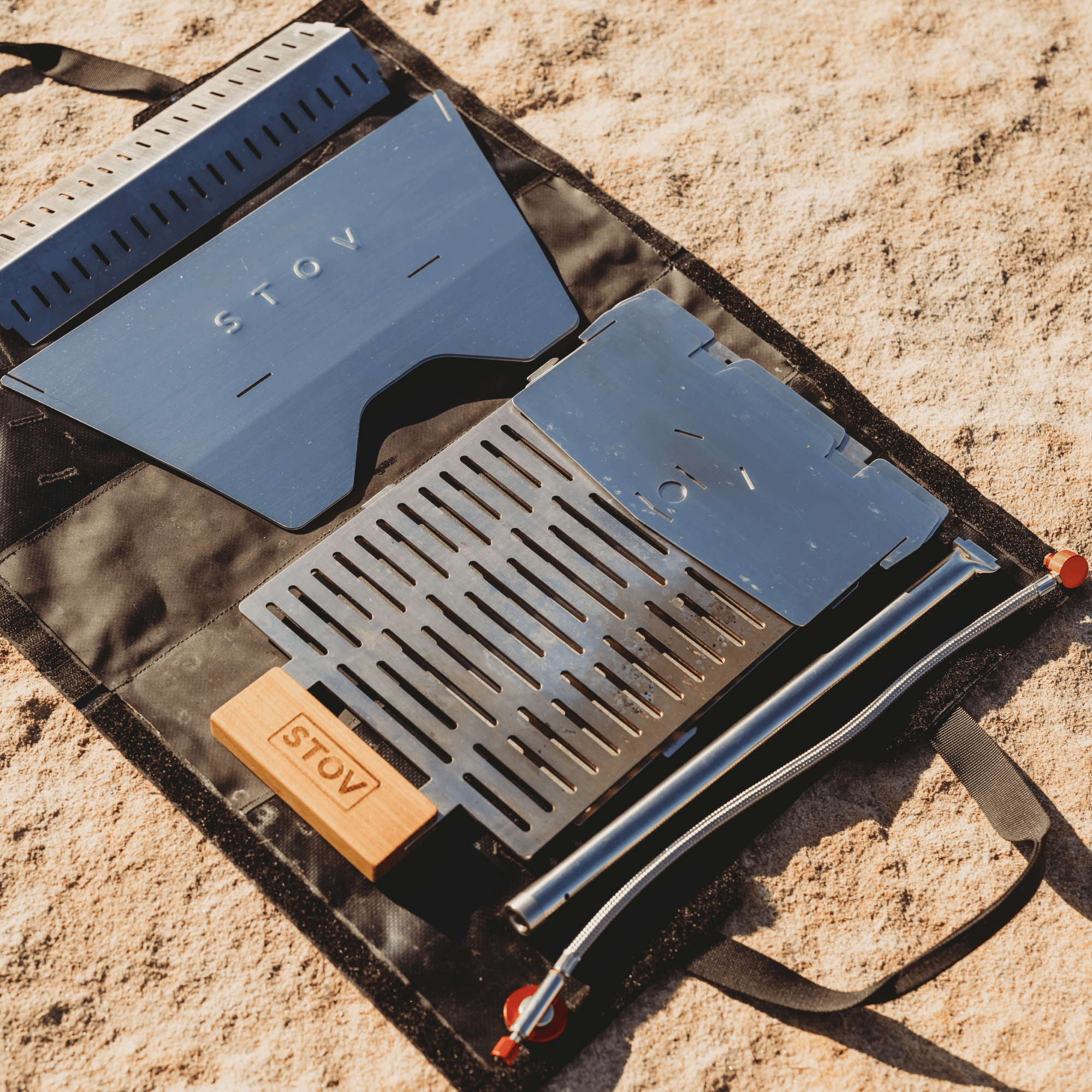 Flatpack and compact gas BBQ from STOV barbecue for adventures