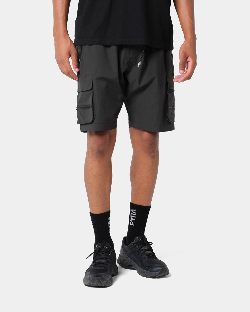 Nero Cargo Shorts Black