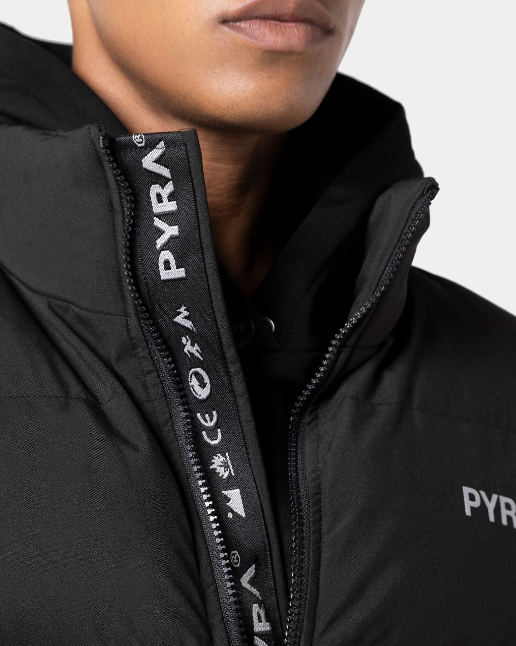 Sleeveless Puffa Vest Black