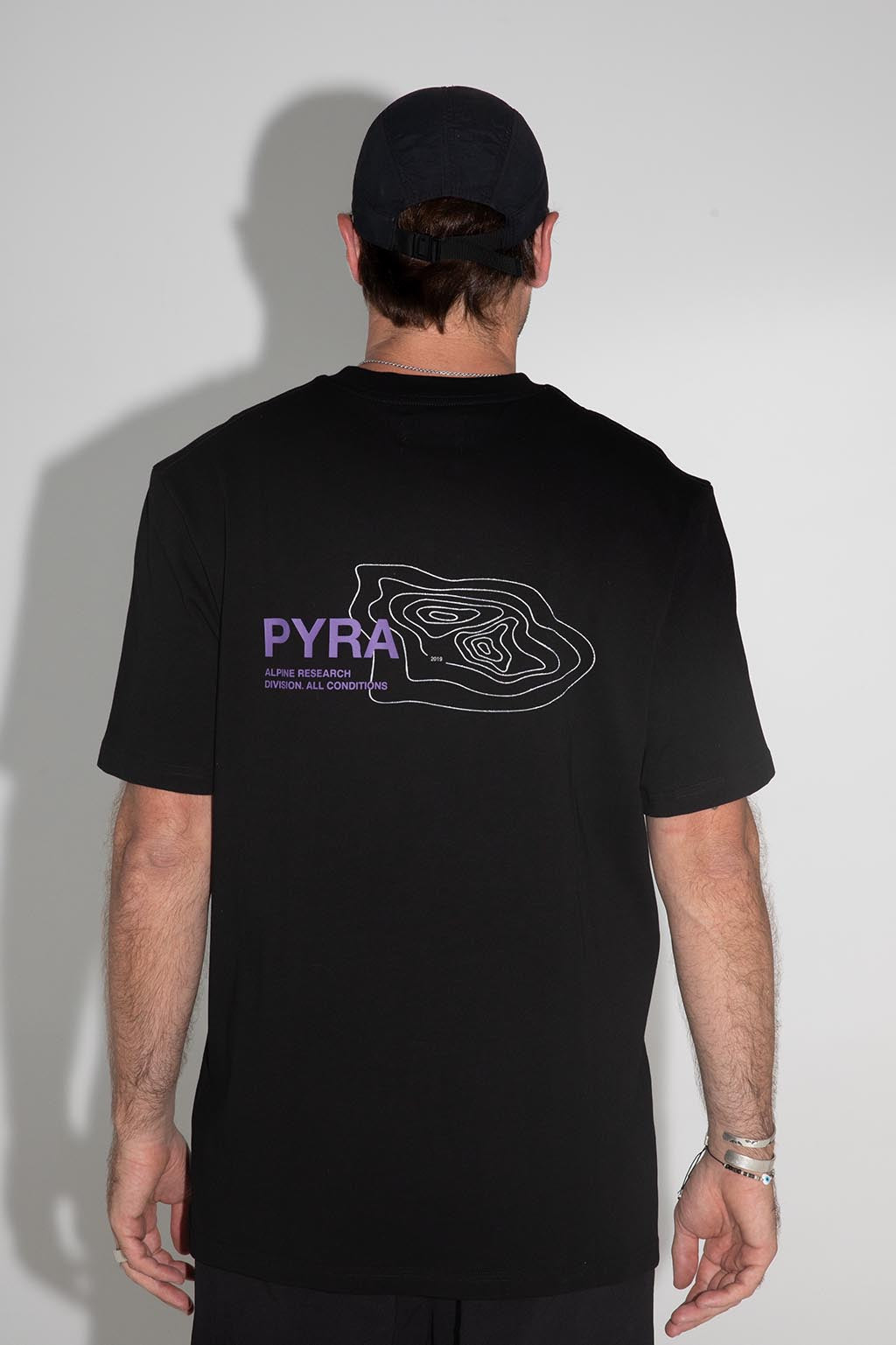 TOPOGRAPHIC TEE- BLACK