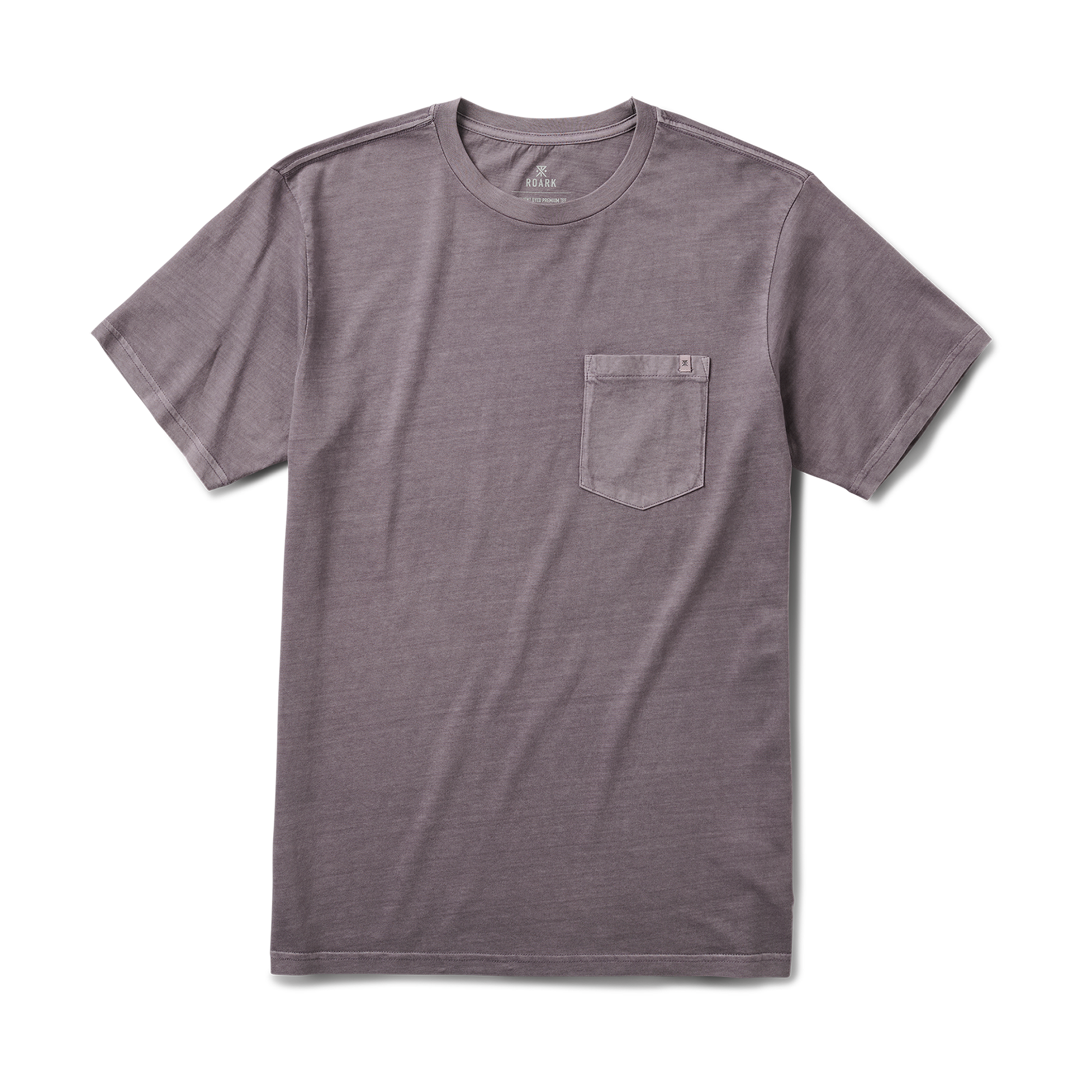 Gray t-shirt with a pocket on a white background