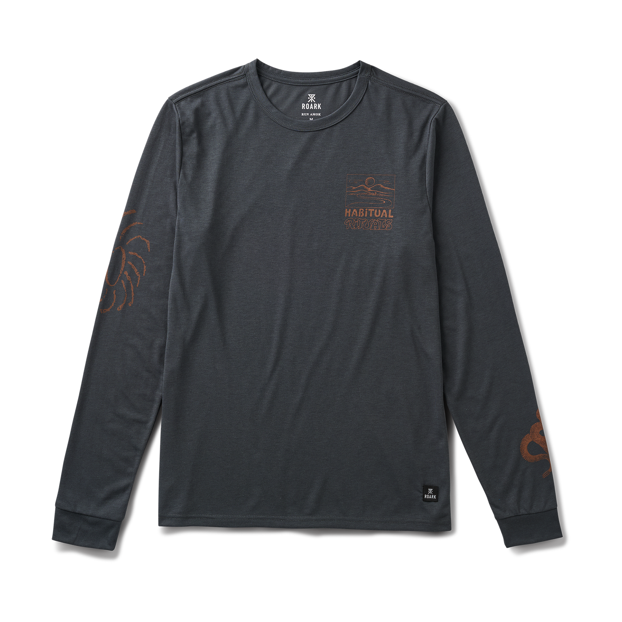 Long-sleeved active shirt by Roark designed for adventure and outdoor activities