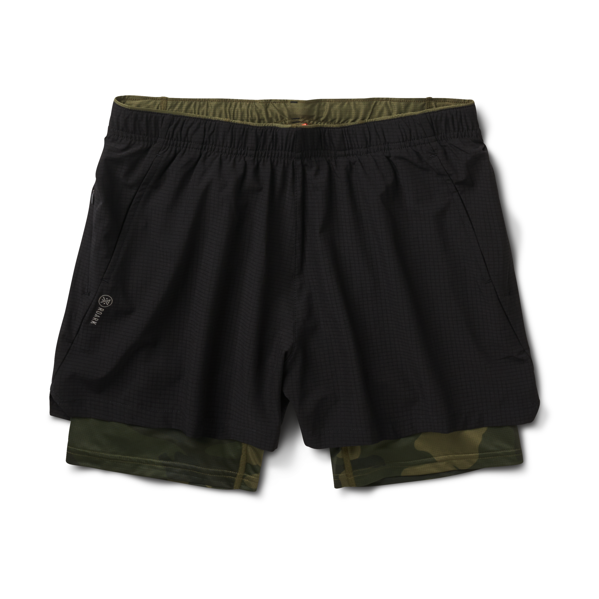 The front of Roark's Bommer Shorts 3.5" - Black